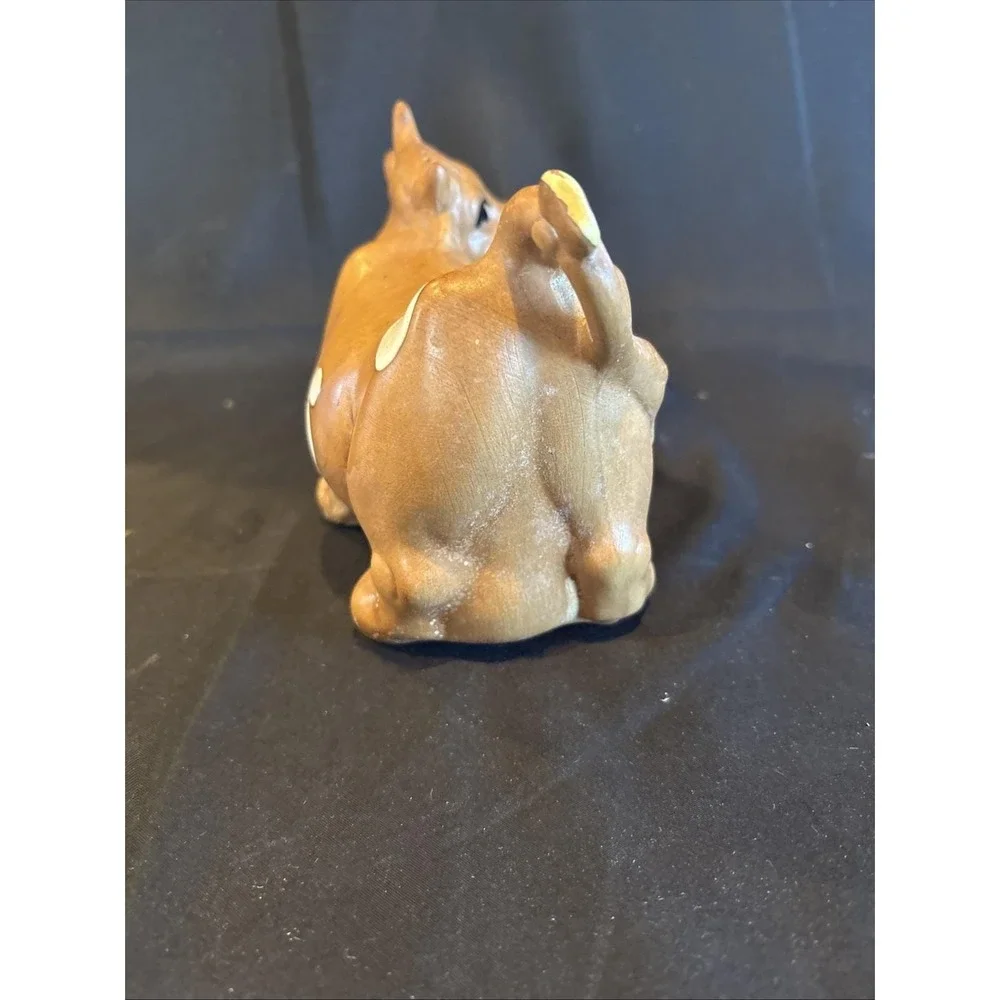 Twin Winton Brown Cow Pepper Shaker – 3 Hole Top – Vintage Ceramic Figurine